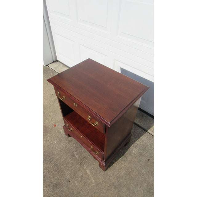 Item: Statton Nightstand Details: Cherry Traditional Design Old Towne Signed Statton Great Details Measurements: 24" wide,...