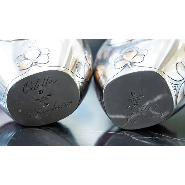 Metal Vases from Cardeilhac, 1910s, Set of 2 For Sale - Image 7 of 8