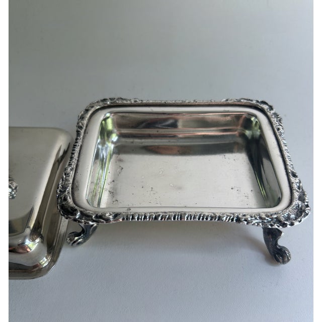 Vintage Seranco Silver Plate Covered Butter Dish For Sale - Image 10 of 18