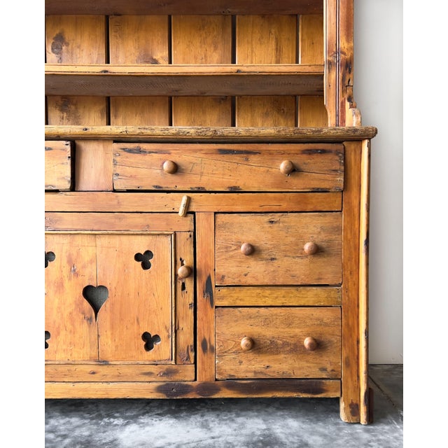Antique Irish Pine Dresser | Hutch With Shelves For Sale In Portland, OR - Image 6 of 17