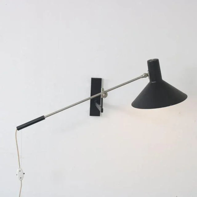 Model 7105 Wall Lamp by J. J. M. Hoogervorst for Anvia, Netherlands, 1960s For Sale - Image 5 of 13