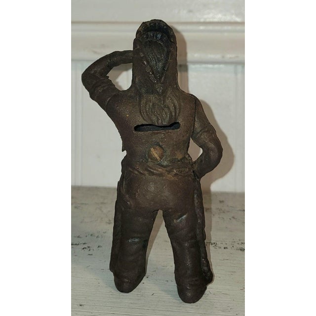 Late 19th Century Cast Iron Native American Coin Bank For Sale - Image 4 of 5