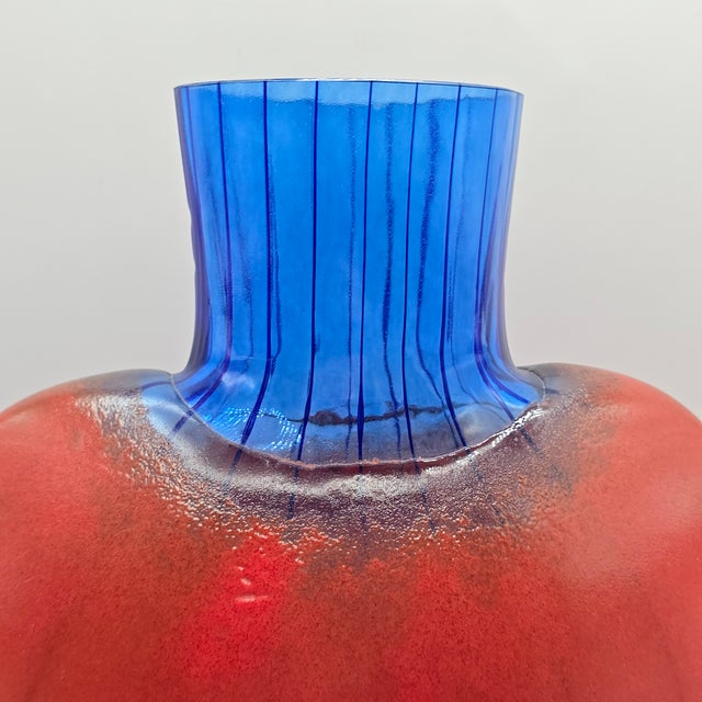 Contemporary Kosta Boda "Bon Bon" Studio Art Glass Vase Designed by Kjell Engman For Sale - Image 3 of 10