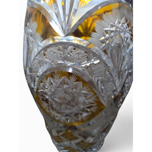 1950s Vintage Cut Crystal Vase with Silver Base, 1950 For Sale - Image 5 of 13