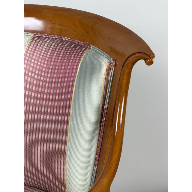 Brown William Switzer French Empire Style Beechwood Armchair For Sale - Image 8 of 9