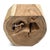 Beautiful organic Monkey Pod wood console side table. Natural freeform shape with center hole that has been sanded smooth...