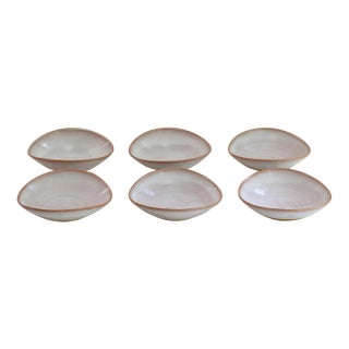 1970s Japanese Moonstone Bowls - Set of 6 For Sale