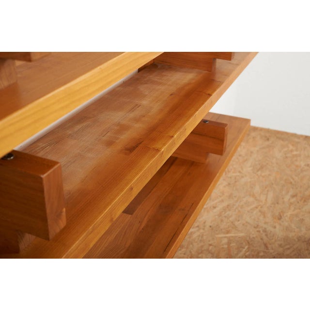 Wall Shelf B17 Bookcase for Wall Mounting in Elm Wood by Pierre Chapo, 1967 For Sale - Image 11 of 13