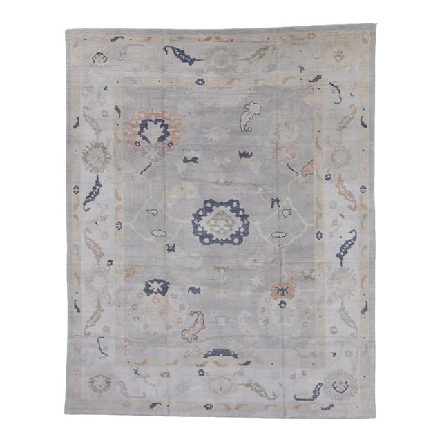 Turkish Oushak Rug 8'3" x 10'5" For Sale