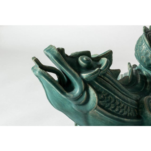 Ceramic Dragon Sculpture by Wilhelm Kåge For Sale - Image 7 of 14