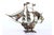 Metal Silver Filigree Caravel with Flags and Maltese Crosses Sails in Relief For Sale - Image 7 of 8