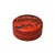 Asian Oriental Asian Black Red Lacquer Round Relief Scenery Accent Box For Sale - Image 3 of 11