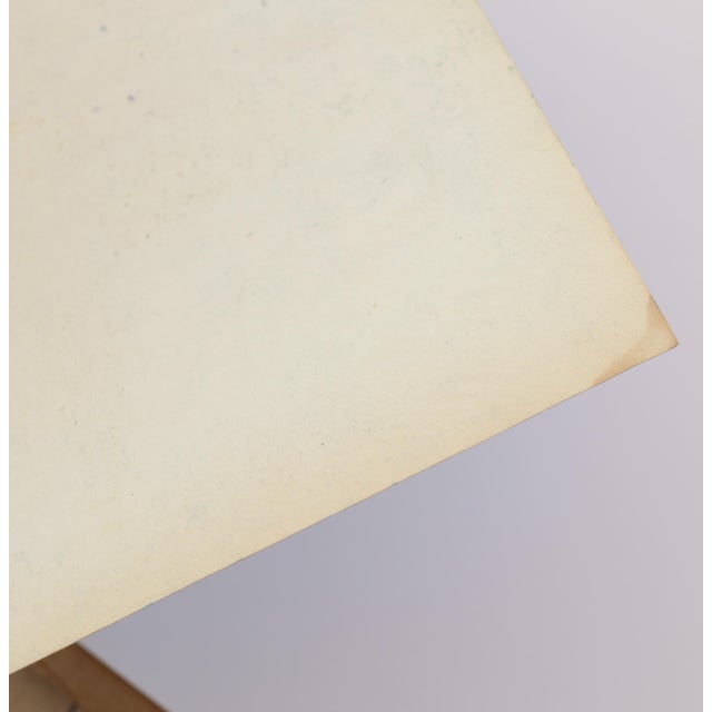 1950s Swedish Folk Art Original Oil Pastel Painting of a Canal With a Rowboat and Greenery For Sale - Image 16 of 18