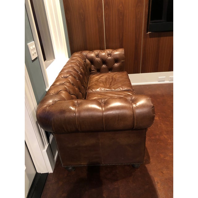 Restoration Hardware Kensington Leather Sofa Chairish