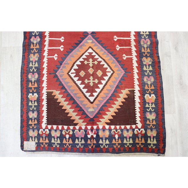 Vintage Caucasian Kilim Rug, 1920s For Sale - Image 9 of 18
