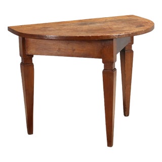 Walnut Directory Console Table For Sale