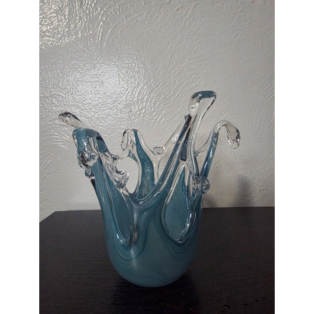 Vintage Italian Hand Blown Art Glass Sculpture Biomorphic For Sale - Image 11 of 12