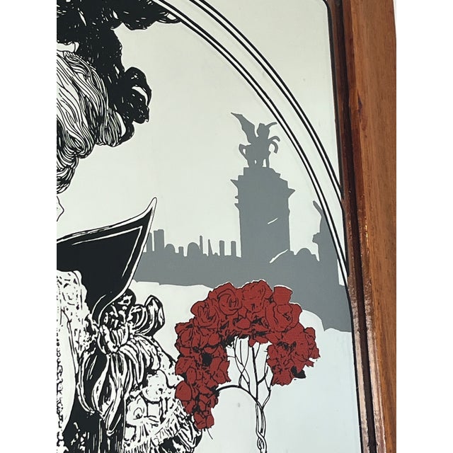 Beautiful mirror created by Art Nouveau master Alphonse Mucha (1860–1939) as the cover for the Christmas (Noël) 1903...