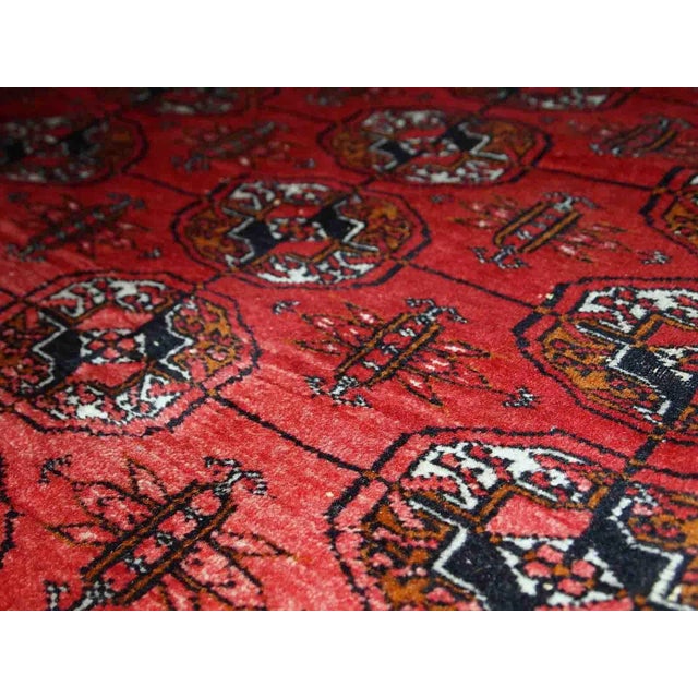 1960s 1960s Handmade Vintage Pakistani Tekke Rug For Sale - Image 5 of 12