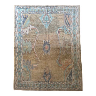 Contemporary Turkish Oushak Rug | 5'8" X 7'3" For Sale