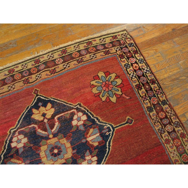 19th Century W. Persian Bijar Carpet ( 4' 6" x 10' - 137 x 305 ) Antique Bijar Hallway Runner Wool Yellow Rug, Country of...