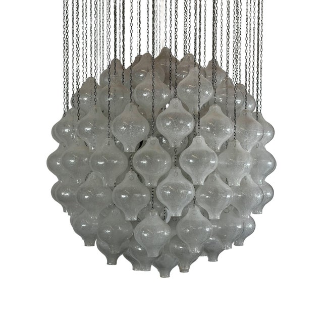 Tulipan Chandelier in Glass and Metal by J.T. Kalmar for Kalmar, Austria, 1970s For Sale - Image 6 of 18