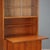 Vintage Larch Veneer, Brass and Glass Display Bookcase, 1960s For Sale - Image 3 of 11