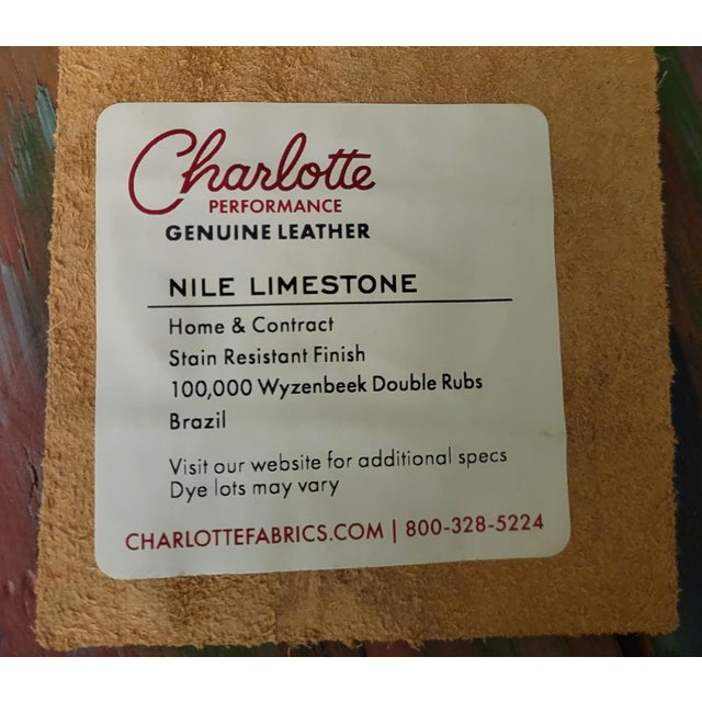 1990s Over Sized Leather Ottoman For Sale - Image 4 of 5