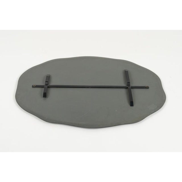 Mid-Century Gray Beveled Edged Wall Mirror in the style of Fontana Arte, Italy, 1970s For Sale - Image 9 of 10