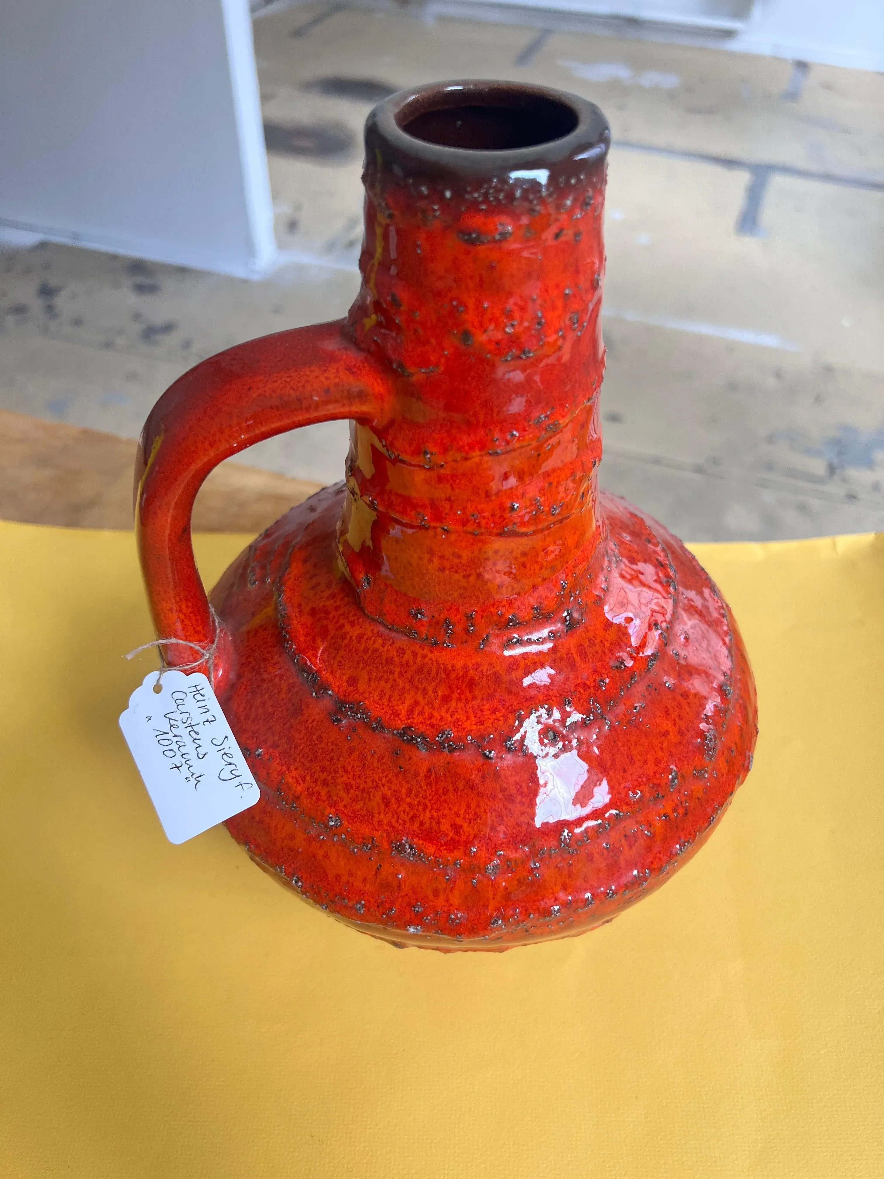 Fat Lava Vase 1007 by Heinz Siery for Carsten Keramik | Chairish