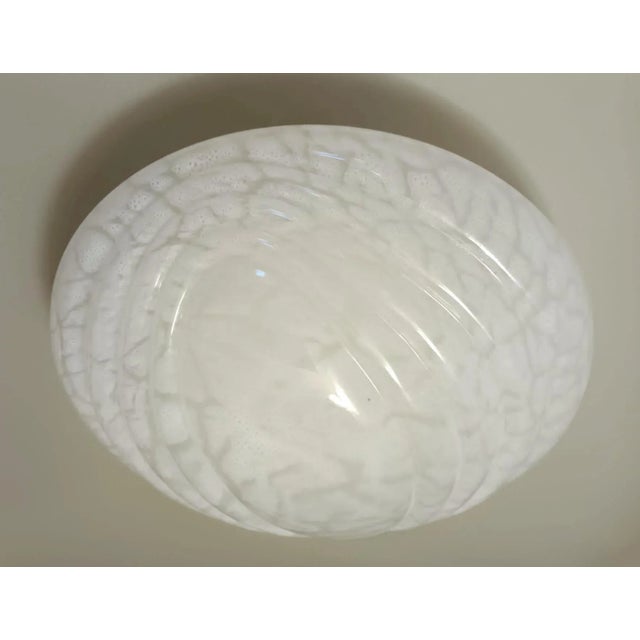 Milky White Murano Flush Mount For Sale - Image 4 of 10