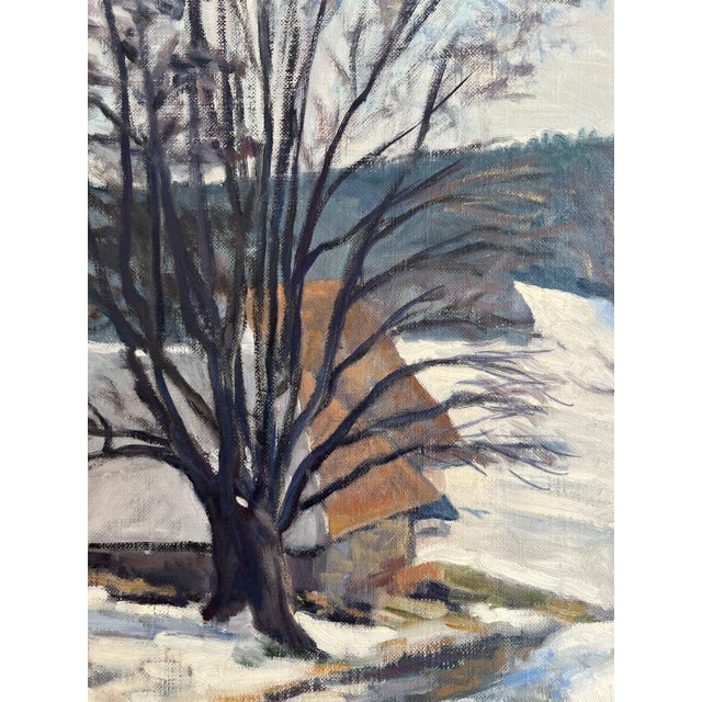 Markus Jenzer, Campagne enneigée, 1973, Oil on Canvas, Framed For Sale - Image 4 of 13