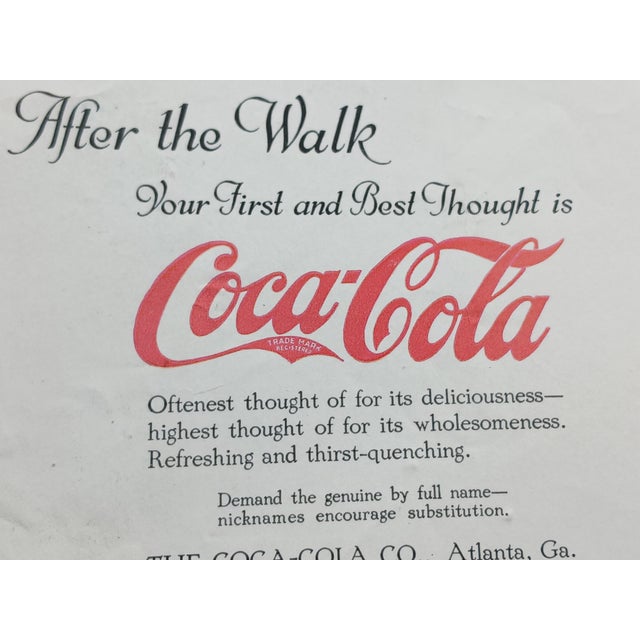 Paper Antique Vintage Coca-Cola Ad "After the Walk" Original Ad 1915 --Model for 1990's Collectible Barbie and Print Ad For Sale - Image 7 of 7