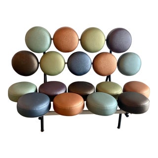 Vintage “marshmallow” Sofa in the Manner of George Nelson For Sale