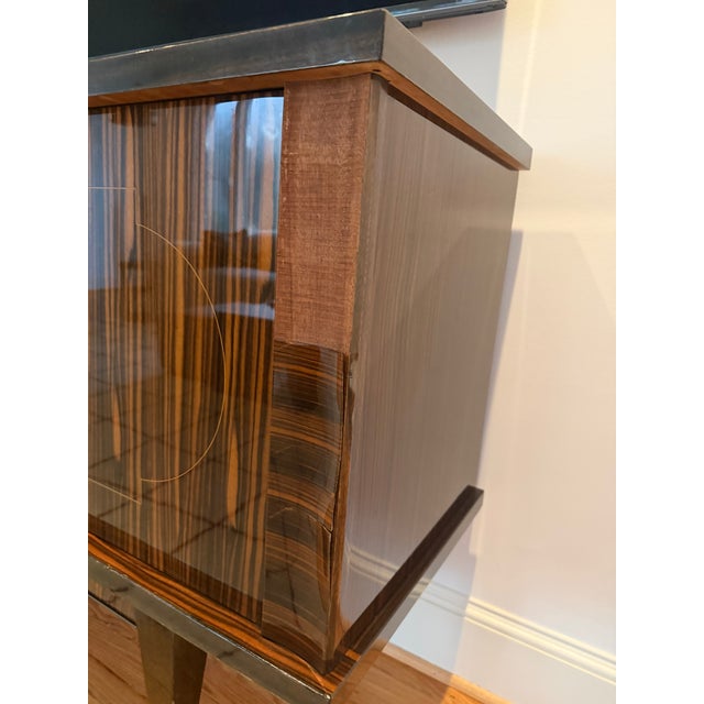 Wood 1940s French Art Deco Macassar Ebony Sideboard For Sale - Image 7 of 12