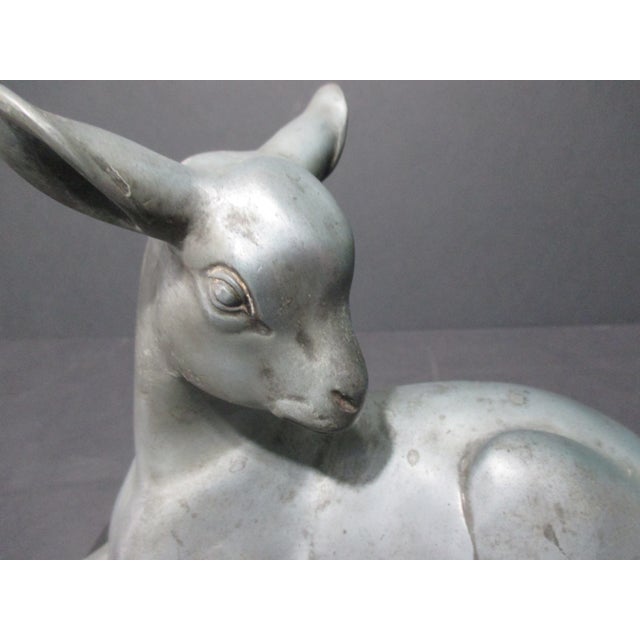 Gray Art Deco Pewter Sculpture Circa 30s For Sale - Image 8 of 11