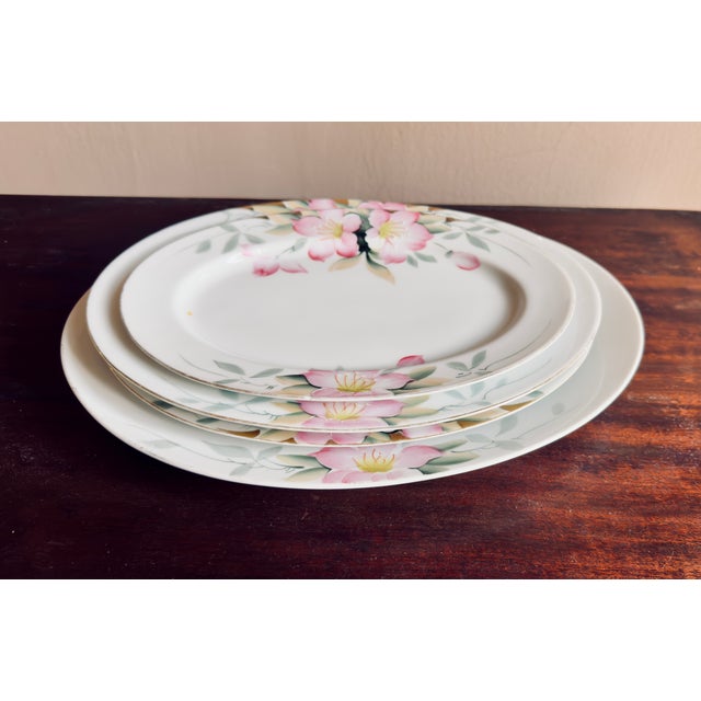 Antique, Early 20th Century Noritake Azalea Porcelain Oval Serving Plate, 4 For Sale - Image 11 of 14