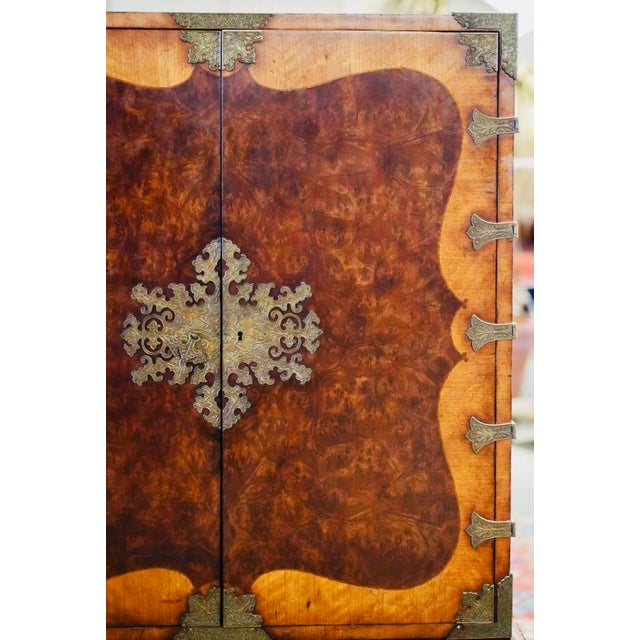 Jonathan Charles Late 20th Century Jonathan Charles Writing Cabinet Queen Anne Windsor Collection For Sale - Image 4 of 8