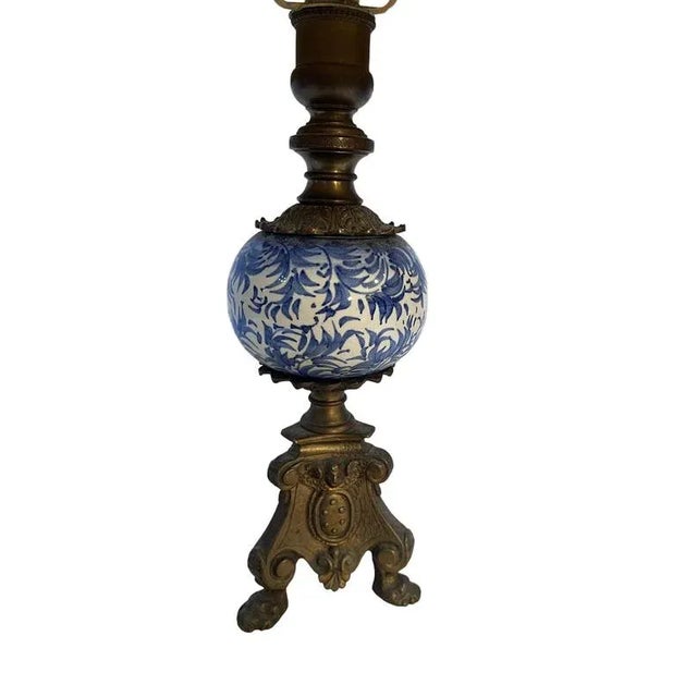 Metal Table Lamps in Ceramic and Bronze, Set of 2 For Sale - Image 7 of 9