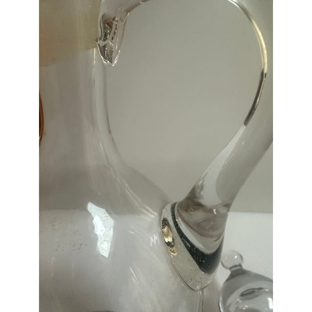 Vintage Berry Brothers Magnum Champagne Decanter Clear Crystal Glass With Stopper 12" Tall For Sale - Image 13 of 18
