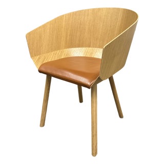 Stefan Diez for E15 Ch04 Houdini Oak + Leather Armchair For Sale