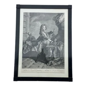 18th Century French Etching: Portrait of Louis 1 of Spain