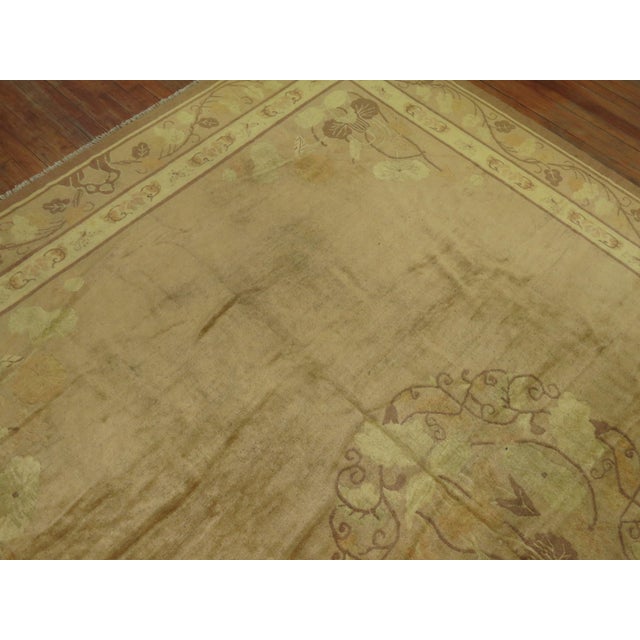 Pale Antique Chinese Rug For Sale - Image 4 of 6