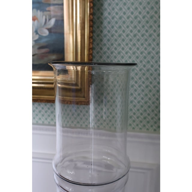 1970s Don Shepherd for Blenko No. 7727l “Bamboo” Crystal Glass Floor Vase For Sale - Image 12 of 16