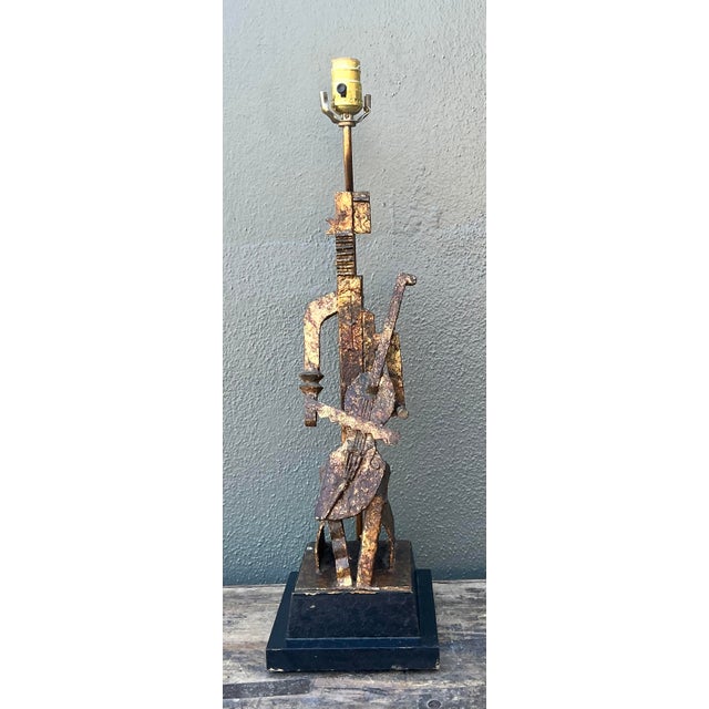Late 20th Century Vintage Cubist Figural Lamp For Sale - Image 5 of 12