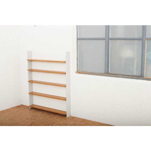 Open Shelf Bookcase in Grey Wood with Veneered Shelves by Erika Schlaepfer-Thoene for Hegnauer, 1956 For Sale - Image 11 of 12