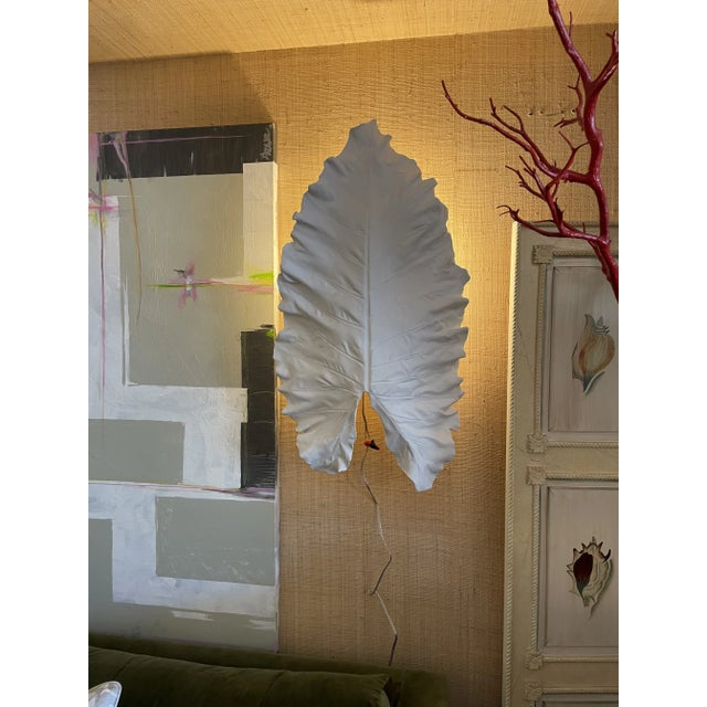 Alocasia Leaf Sconces by Julio Jimenez - Set of 2 For Sale - Image 11 of 12