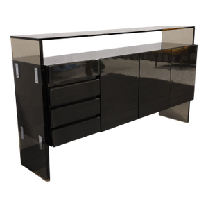 Mid 20th Century Milo Baughman for Thayer Coggin Black Lacquer Sideboard