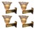 Mid-Century Murano Glass Wall Lamps in the style of Ercole Barovier, Italy, 1990s, Set of 4 For Sale