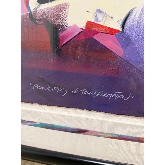 1990s Mary Ann Sears "Principles of Transformation” 1 of 1 Artwork Signed 52x62 For Sale In Atlanta - Image 6 of 10